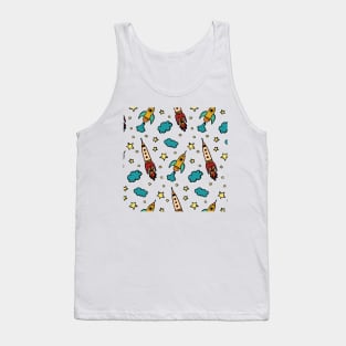 Colorful spaceshuttle in universe Tank Top